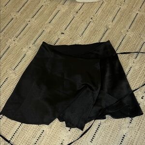 Stylish Black Wrap Skirt